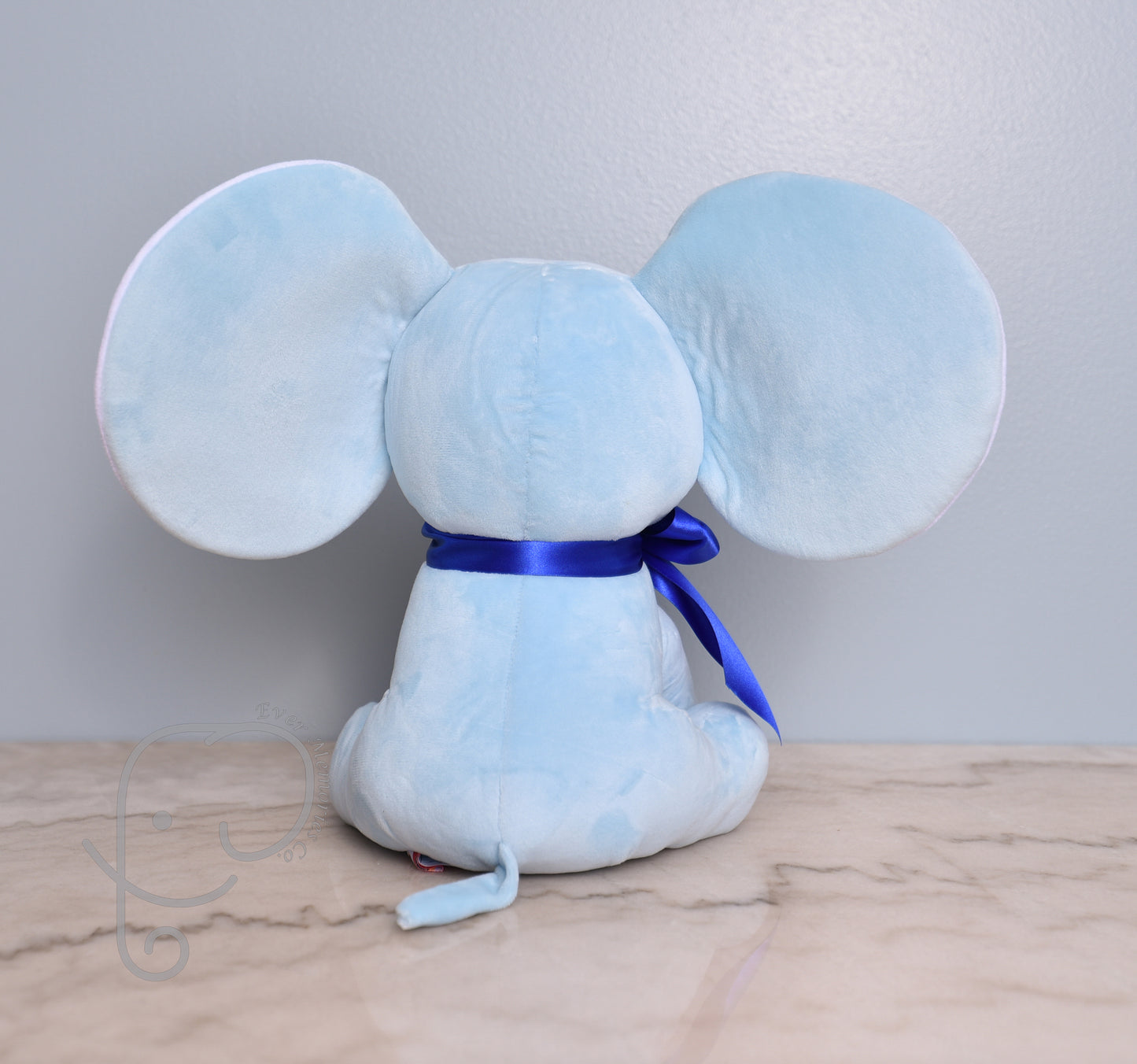 Baby Boy Variation, Moon and Star Design, Personalized Stuffed Elephant with Birth Stats